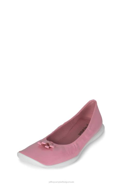 vrouwen Jeffrey Campbell ballerina roze gekreukt patent V2LZ187 ballerina's