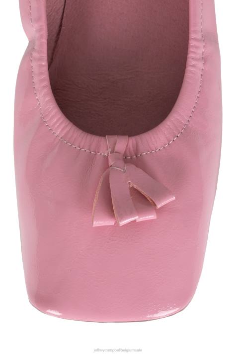 vrouwen Jeffrey Campbell ballerina roze gekreukt patent V2LZ187 ballerina's