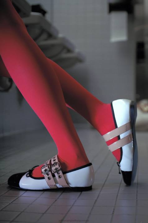 vrouwen Jeffrey Campbell ballistisch zwart wit naakt patent V2LZ201 ballerina's