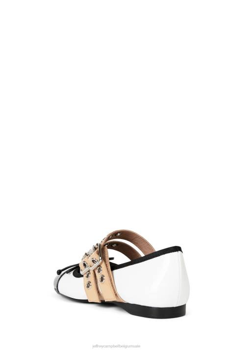 vrouwen Jeffrey Campbell ballistisch zwart wit naakt patent V2LZ201 ballerina's