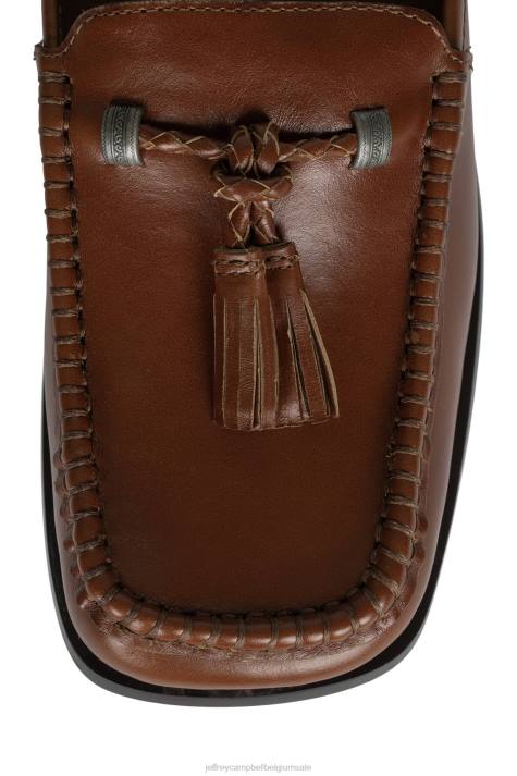 vrouwen Jeffrey Campbell clandies donkerbruine Poolse stapel V2LZ58 instapper & oxford