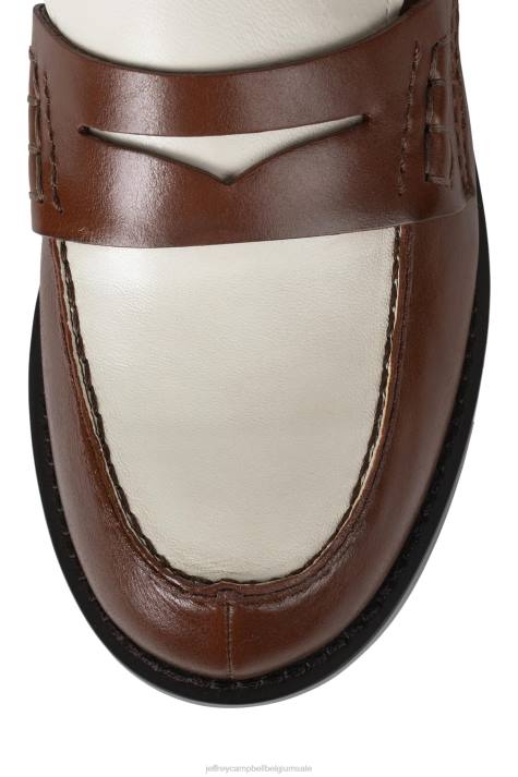 vrouwen Jeffrey Campbell collega lichtbruin V2LZ1771 instapper & oxford