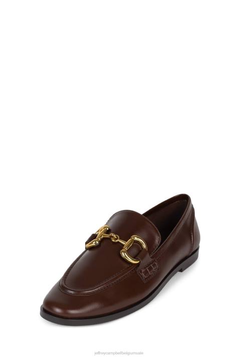 vrouwen Jeffrey Campbell fluwelen bruin goud V2LZ61 instapper & oxford