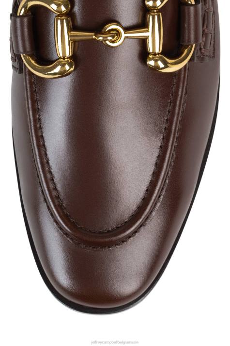 vrouwen Jeffrey Campbell fluwelen bruin goud V2LZ61 instapper & oxford