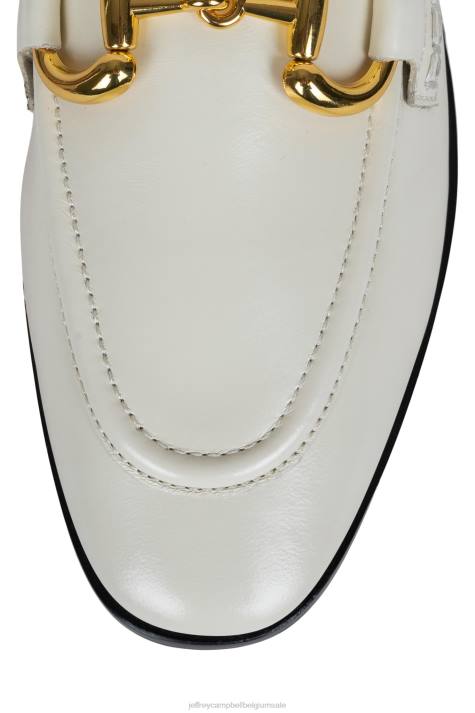 vrouwen Jeffrey Campbell fluwelen ivoor goud V2LZ1772 instapper & oxford