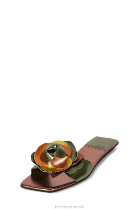 vrouwen Jeffrey Campbell boeket groen brons multi V2LZ1751 sandalen