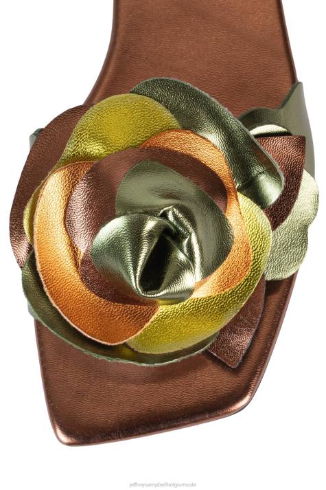 vrouwen Jeffrey Campbell boeket groen brons multi V2LZ1751 sandalen