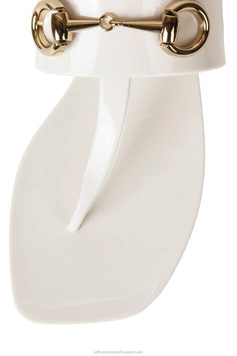 vrouwen Jeffrey Campbell een klein beetje creme glimmend V2LZ134 sandalen