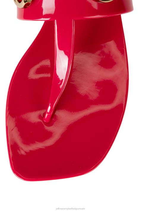 vrouwen Jeffrey Campbell een klein beetje rood glanzend V2LZ138 sandalen