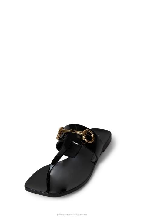 vrouwen Jeffrey Campbell een klein beetje zwart glanzend V2LZ136 sandalen