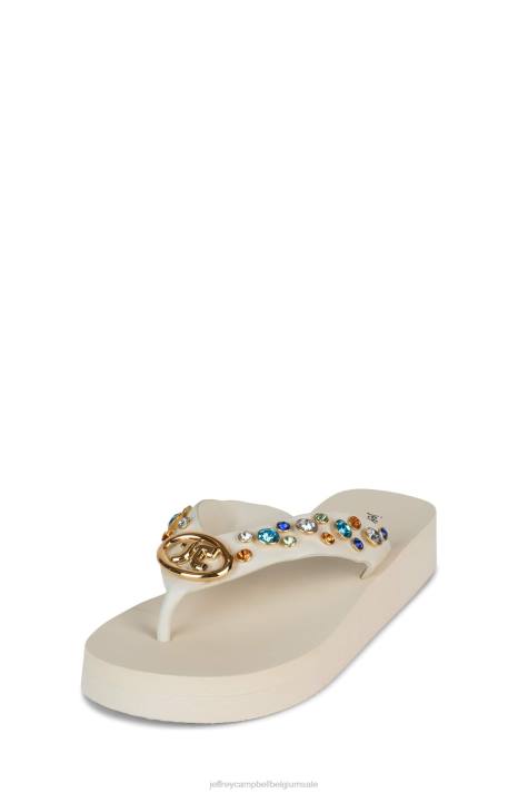 vrouwen Jeffrey Campbell iconen creme multi V2LZ170 sandalen