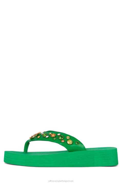 vrouwen Jeffrey Campbell iconen groene multi V2LZ168 sandalen