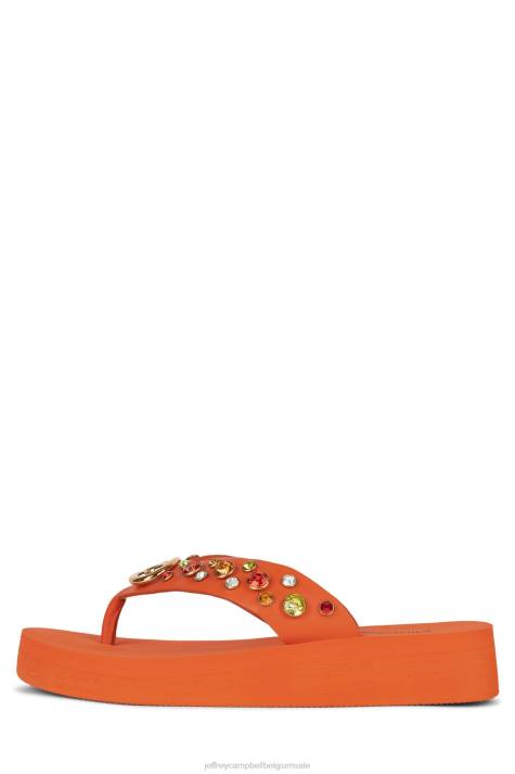 vrouwen Jeffrey Campbell iconen oranje multi V2LZ165 sandalen