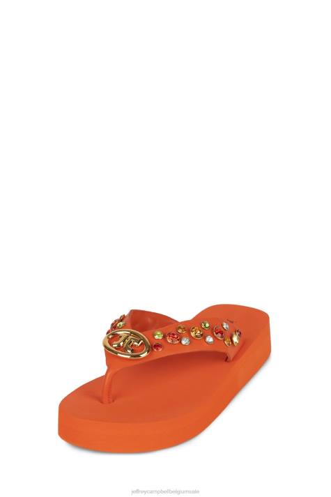 vrouwen Jeffrey Campbell iconen oranje multi V2LZ165 sandalen