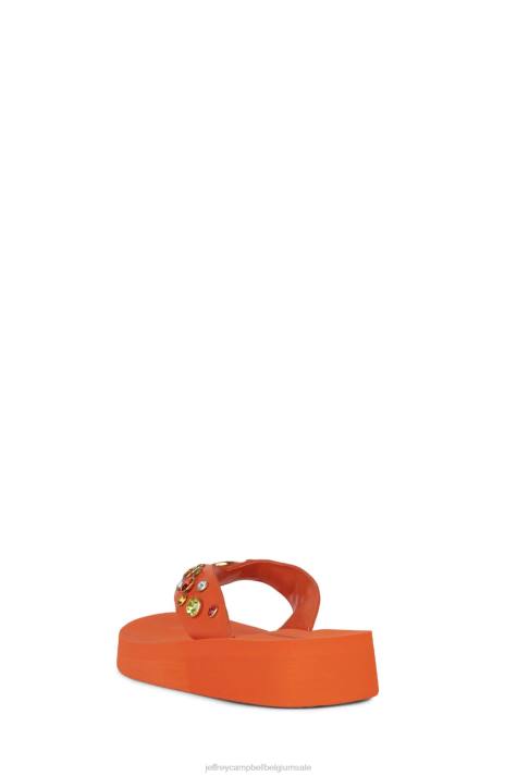 vrouwen Jeffrey Campbell iconen oranje multi V2LZ165 sandalen
