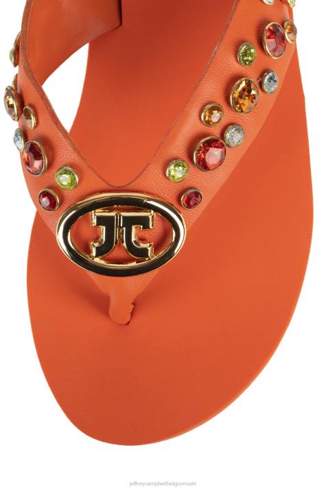 vrouwen Jeffrey Campbell iconen oranje multi V2LZ165 sandalen