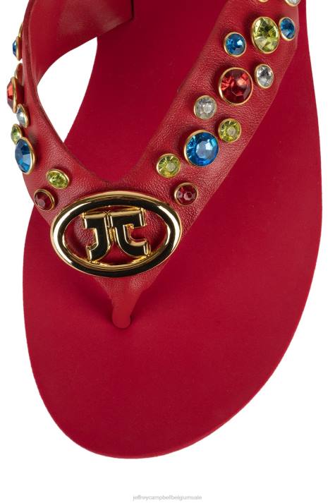 vrouwen Jeffrey Campbell iconen rode multi V2LZ166 sandalen
