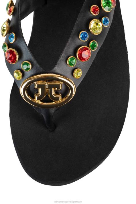 vrouwen Jeffrey Campbell iconen zwart multi V2LZ167 sandalen