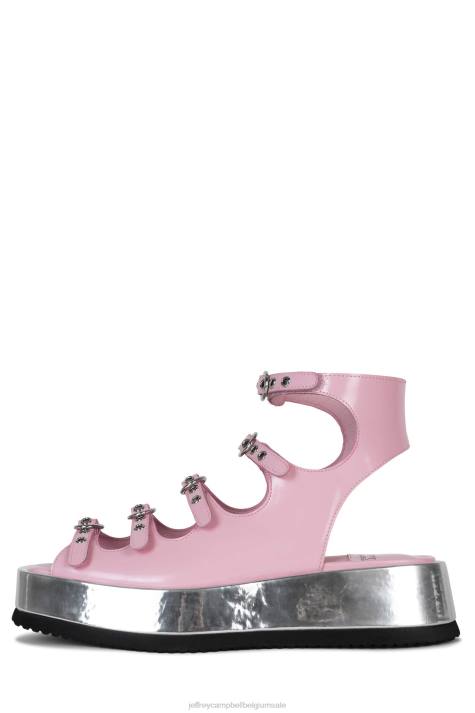 vrouwen Jeffrey Campbell infrarood roze doos zilver V2LZ221 sandalen