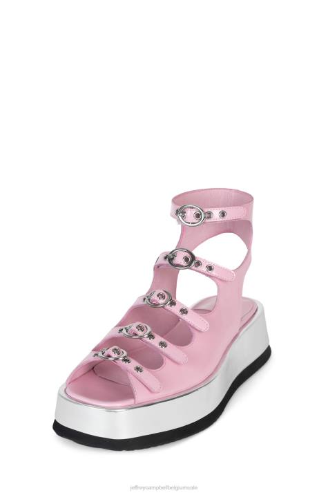 vrouwen Jeffrey Campbell infrarood roze doos zilver V2LZ221 sandalen