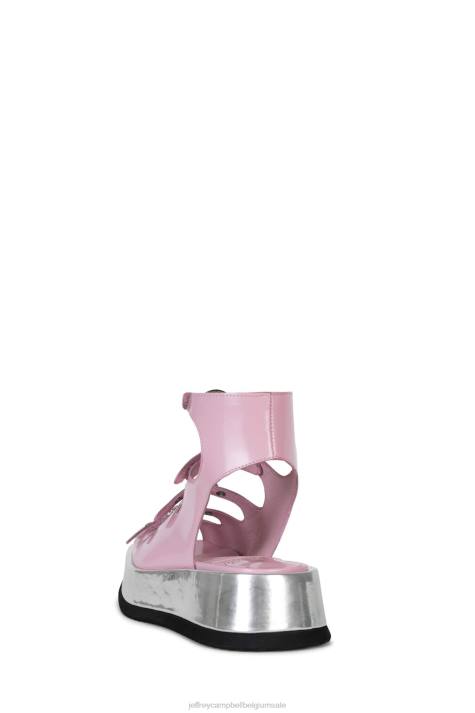 vrouwen Jeffrey Campbell infrarood roze doos zilver V2LZ221 sandalen