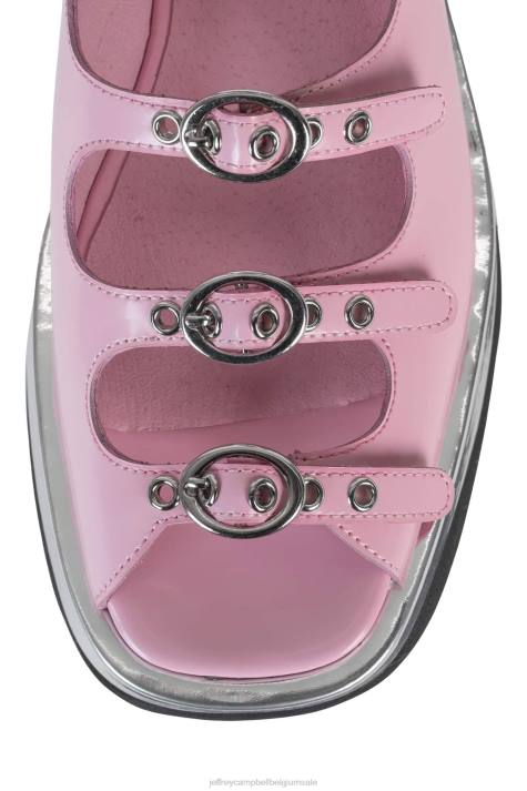 vrouwen Jeffrey Campbell infrarood roze doos zilver V2LZ221 sandalen