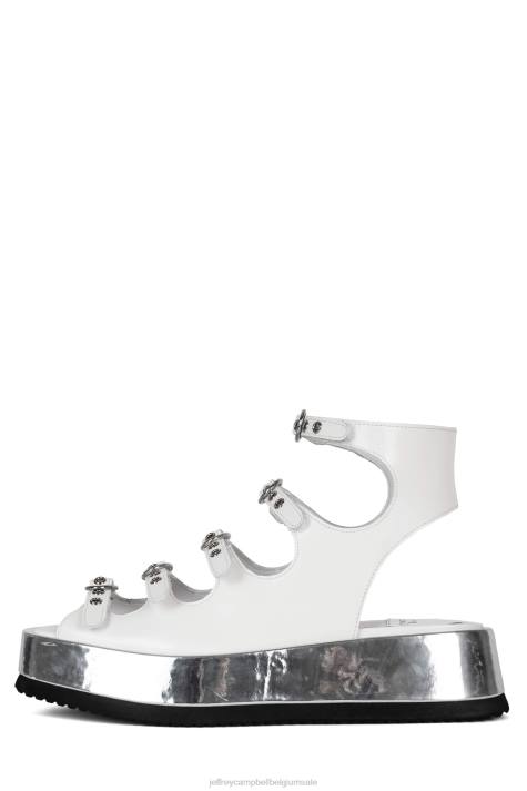 vrouwen Jeffrey Campbell infrarood witte doos zilver V2LZ222 sandalen