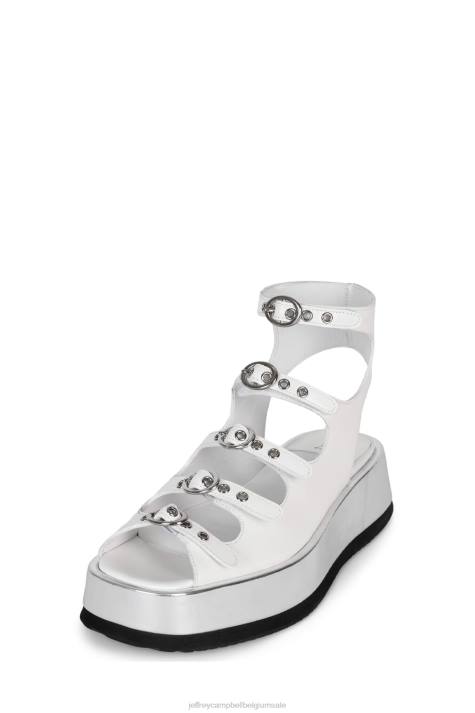 vrouwen Jeffrey Campbell infrarood witte doos zilver V2LZ222 sandalen