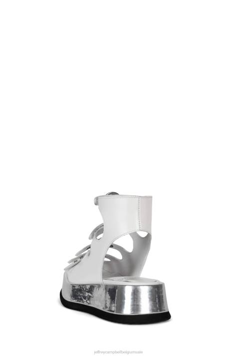 vrouwen Jeffrey Campbell infrarood witte doos zilver V2LZ222 sandalen