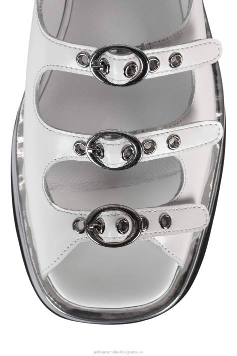 vrouwen Jeffrey Campbell infrarood witte doos zilver V2LZ222 sandalen