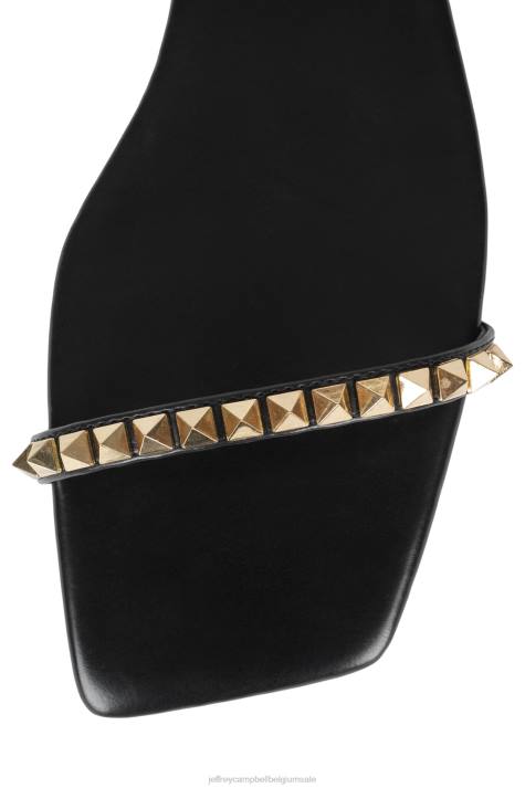 vrouwen Jeffrey Campbell luxe combinatie van zwart goud V2LZ1741 sandalen