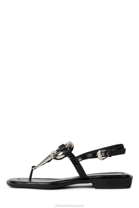 vrouwen Jeffrey Campbell matala zwart zilver V2LZ101 sandalen