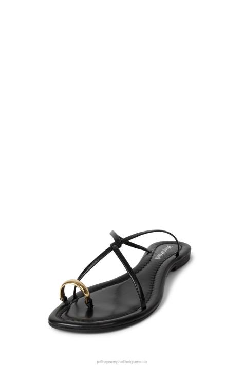 vrouwen Jeffrey Campbell pacifisch zwart goud V2LZ99 sandalen