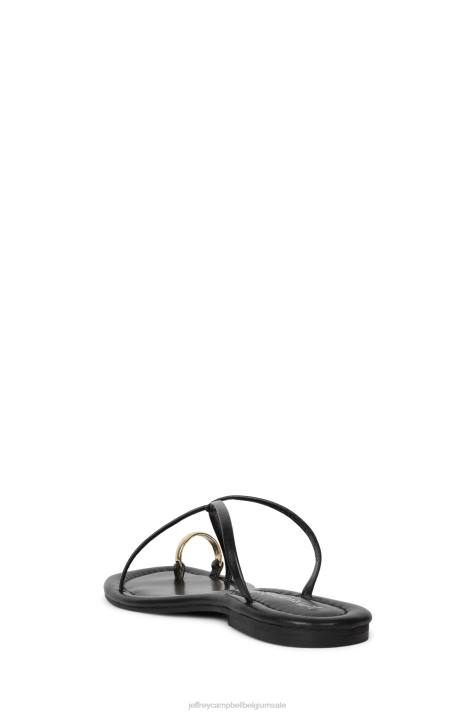 vrouwen Jeffrey Campbell pacifisch zwart goud V2LZ99 sandalen