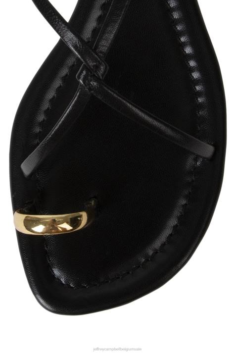 vrouwen Jeffrey Campbell pacifisch zwart goud V2LZ99 sandalen