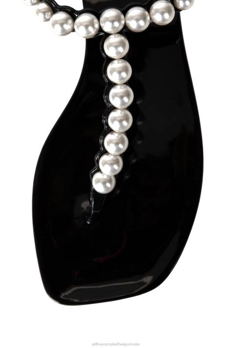 vrouwen Jeffrey Campbell parelmoer zwart glanzend V2LZ65 sandalen