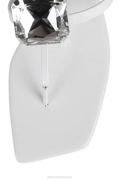 vrouwen Jeffrey Campbell ring-op-het wit lakzilver V2LZ1742 sandalen