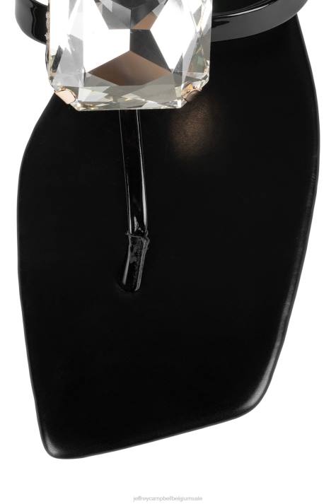 vrouwen Jeffrey Campbell ring-op-het zwart patent goud V2LZ1743 sandalen