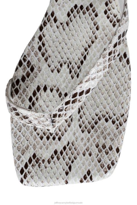 vrouwen Jeffrey Campbell stiekem natuurlijke slangencombinatie V2LZ1761 sandalen