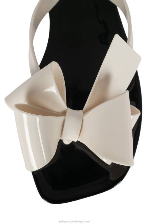 vrouwen Jeffrey Campbell suikerachtig crème glanzend zwart glanzend V2LZ155 sandalen