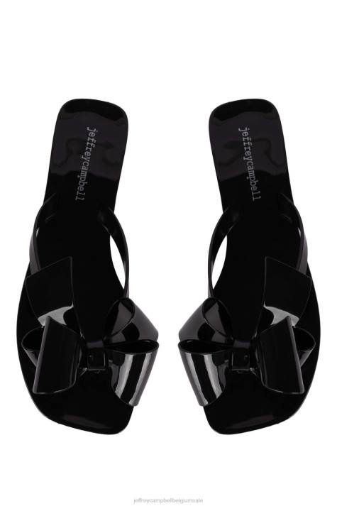 vrouwen Jeffrey Campbell suikerachtig zwart glanzend V2LZ152 sandalen