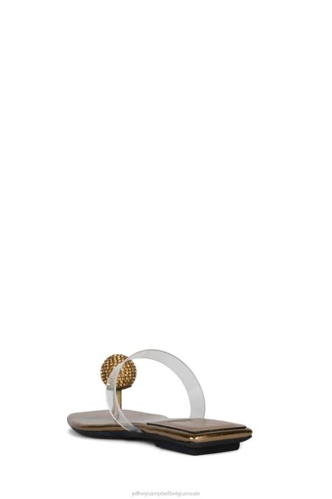 vrouwen Jeffrey Campbell verfijnd goud duidelijk V2LZ1744 sandalen