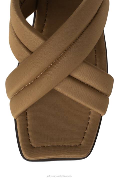 vrouwen Jeffrey Campbell zon-satie bruin neopreen V2LZ21 sandalen