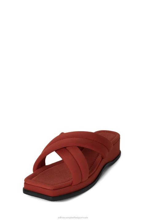 vrouwen Jeffrey Campbell zon-satie rood neopreen V2LZ22 sandalen