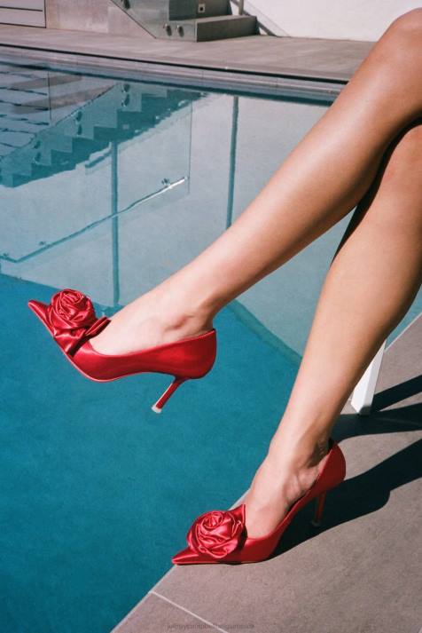 vrouwen Jeffrey Campbell De Bloem rood blauw combi V2LZ1344 hakken pomp