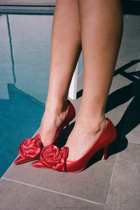 vrouwen Jeffrey Campbell De Bloem rood blauw combi V2LZ1344 hakken pomp