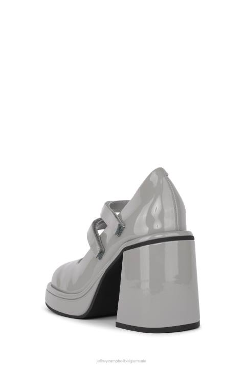 vrouwen Jeffrey Campbell aarlen grijs patent V2LZ1385 hakken pomp