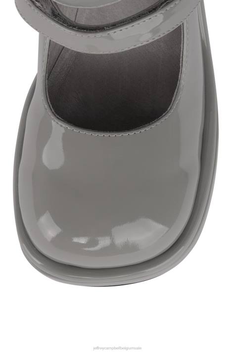 vrouwen Jeffrey Campbell aarlen grijs patent V2LZ1385 hakken pomp