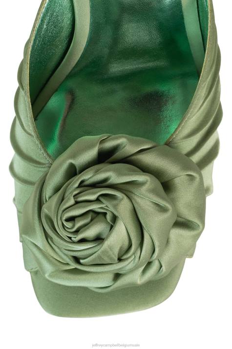 vrouwen Jeffrey Campbell bloeide groen satijn groen V2LZ1319 hakken pomp