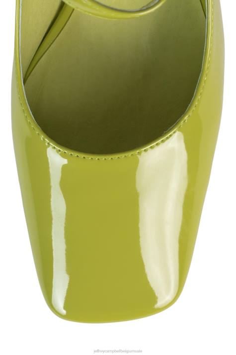 vrouwen Jeffrey Campbell bourdin-2 groen octrooi V2LZ1360 hakken pomp